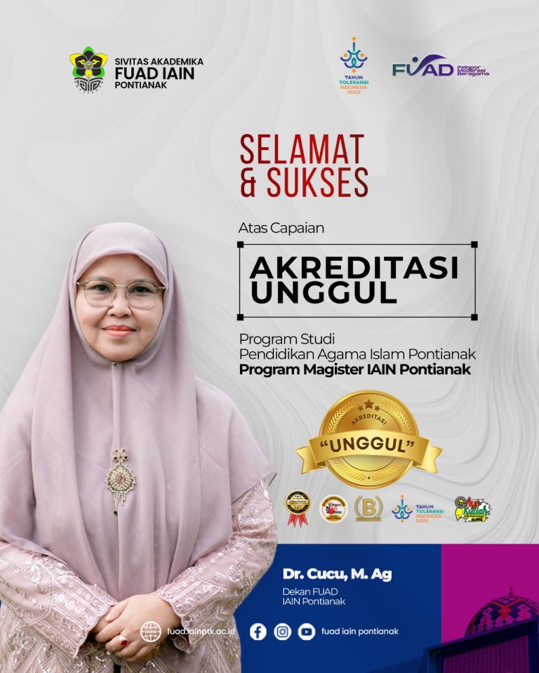 Selamat dan Sukses Akreditasi Unggul Program Megister Prodi Pendidikan Agama Islam IAIN Pontianak